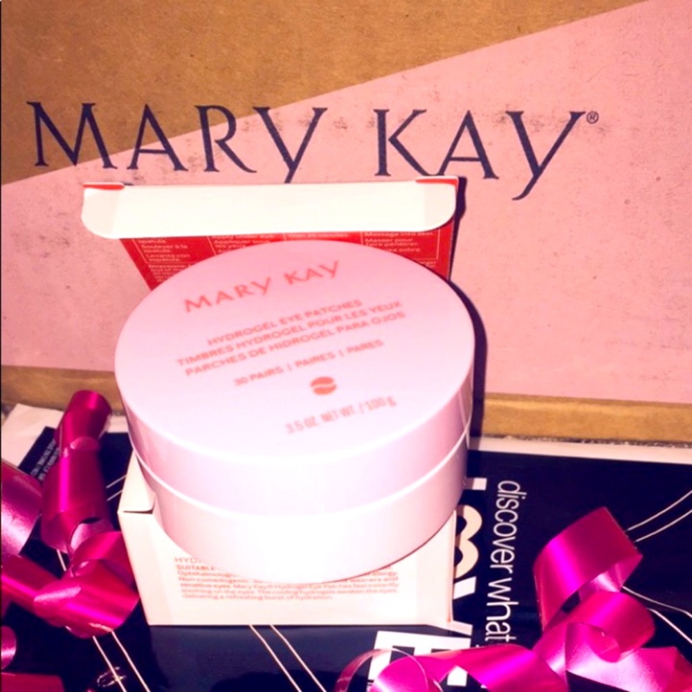 Mary Kay Hydrogel patches: made to place them under your eyes but above cheeks